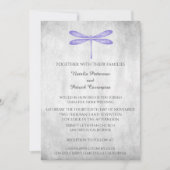 Faire-part de mariage Libellule Violette (Devant)