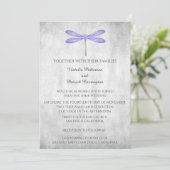 Faire-part de mariage Libellule Violette (Debout devant)
