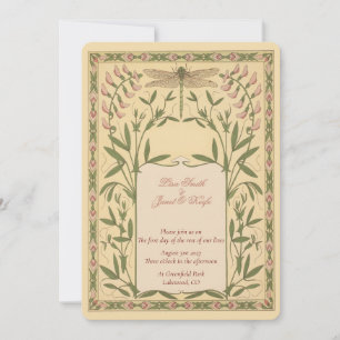Faire-part de mariage Liberty Vintage Dragonfly