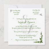 faire-part de mariage lierre et fées personnalisé (Dos)