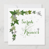 faire-part de mariage lierre et fées personnalisé (Devant)