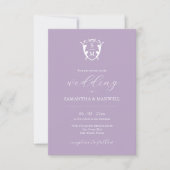 Faire-part de mariage Lilac avec code QR (Devant)