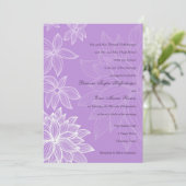 Faire-part de mariage Lilac en fleurs (Debout devant)