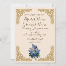 Faire-part de mariage Lilacs vintages