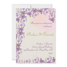 faire-part de mariage lilas