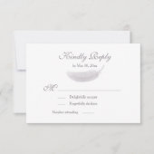 Faire-part de mariage lilas blanc gris plume d'ang (Devant)