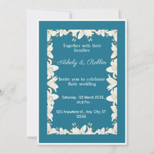 Faire-part de mariage Lily blanche