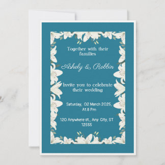 Faire-part de mariage Lily blanche