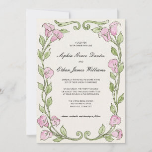 Faire-part de mariage Lily d'Arum Vintage