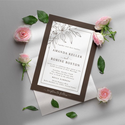Faire-part de mariage Lily minimaliste