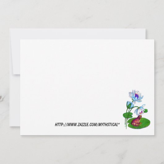 Faire-part de mariage Lily Pad avec grenouille (Dos)