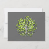 Faire-part de mariage Lime Swirl Tree Roots of Lov (Dos)
