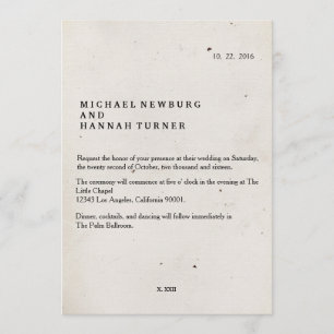 faire-part de mariage livre vintage