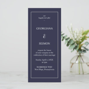 Faire-part de mariage longue minimaliste
