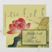 Faire-part de mariage Lotus Blossom (Devant / Derrière)