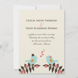 Faire-part de mariage Love Birds