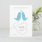 Faire-part de mariage Love Birds Save the Date (Debout devant)