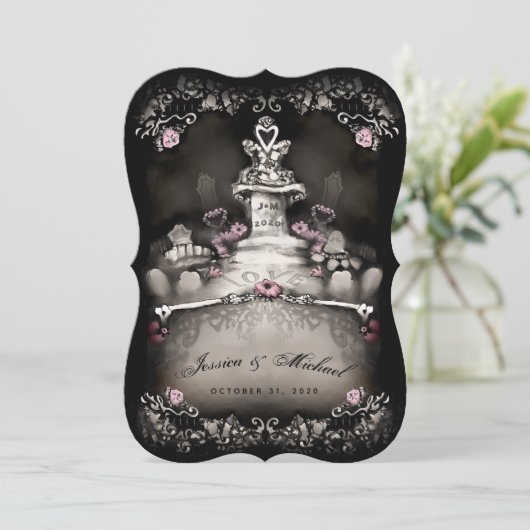 Faire-part de mariage Love Cemetery (Debout devant)