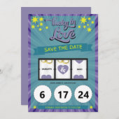 Faire-part de mariage Lucky in Love Save the Date (Devant / Derrière)