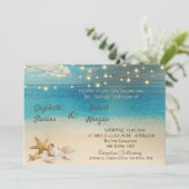 Faire-Part de Mariage Lumières Coquillages de Plag (Debout devant)