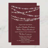 Faire-part de mariage - Lumières de Marsala Twinkl (Devant / Derrière)