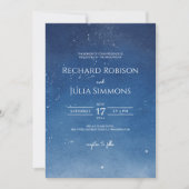 Faire-part de mariage LUNA / Pleine lune aquarelle (Devant)