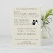 Faire-part de mariage lunatique (Debout devant)