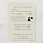 Faire-part de mariage lunatique (Devant / Derrière)