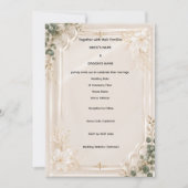 Faire-part de mariage luxe en acrylique clair cham (Devant)