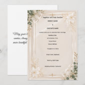 Faire-part de mariage luxe en acrylique clair cham (Devant / Derrière)