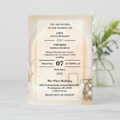 Faire-part de mariage Luxe Ivory Cloud Dancer (Debout devant)