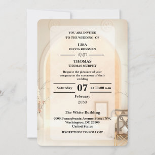 Faire-Part de Mariage Luxe Ivory Cloud Dancer
