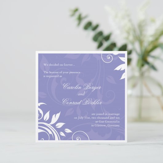 Faire-part de mariage luxueuse (Debout devant)