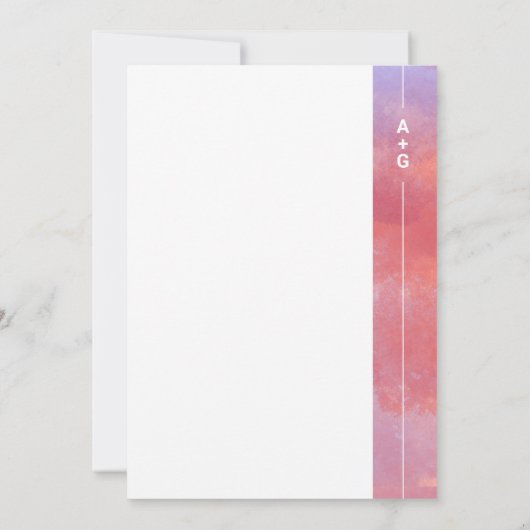 Faire-part de mariage magenta (Dos)