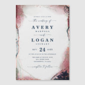 Faire-part de mariage magnétique Abstrait de Bourg (Devant)