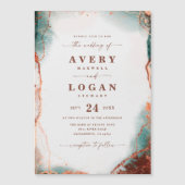 Faire-part de mariage magnétique Abstrait Terra Co (Devant)