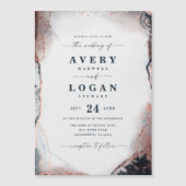 Faire-part de mariage magnétique de la marine éthé (Devant)