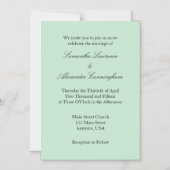 Faire-part de mariage magnétique simple et verte (Recto)