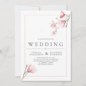 Faire-part de mariage Magnolia Bloom (Devant)