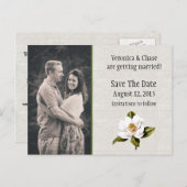 Faire-Part de Mariage Magnolia du Sud (Devant / Derrière)