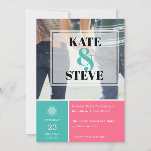 Faire-part de mariage main (Devant)