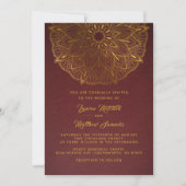 Faire-part de mariage Mandala Gold (Devant)