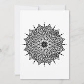 Faire-part de mariage Mandala noir (Dos)