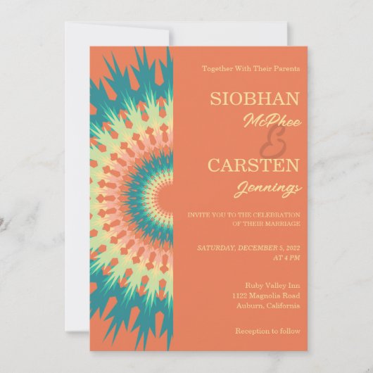 Faire-part de mariage Mandala Sud-Ouest (Devant)