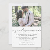 Faire-part de mariage manuscrit moderne minimalist (Devant)