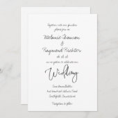 Faire-part de mariage manuscrite (Devant / Derrière)