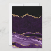 Faire-part de mariage Marbre Agate Paillettes Viol (Dos)