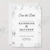 Faire-part de mariage Marbre blanc classique (Devant)
