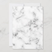 Faire-part de mariage Marbre blanc classique (Dos)