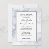 Faire-part de mariage Marbre blanc classique (Devant)